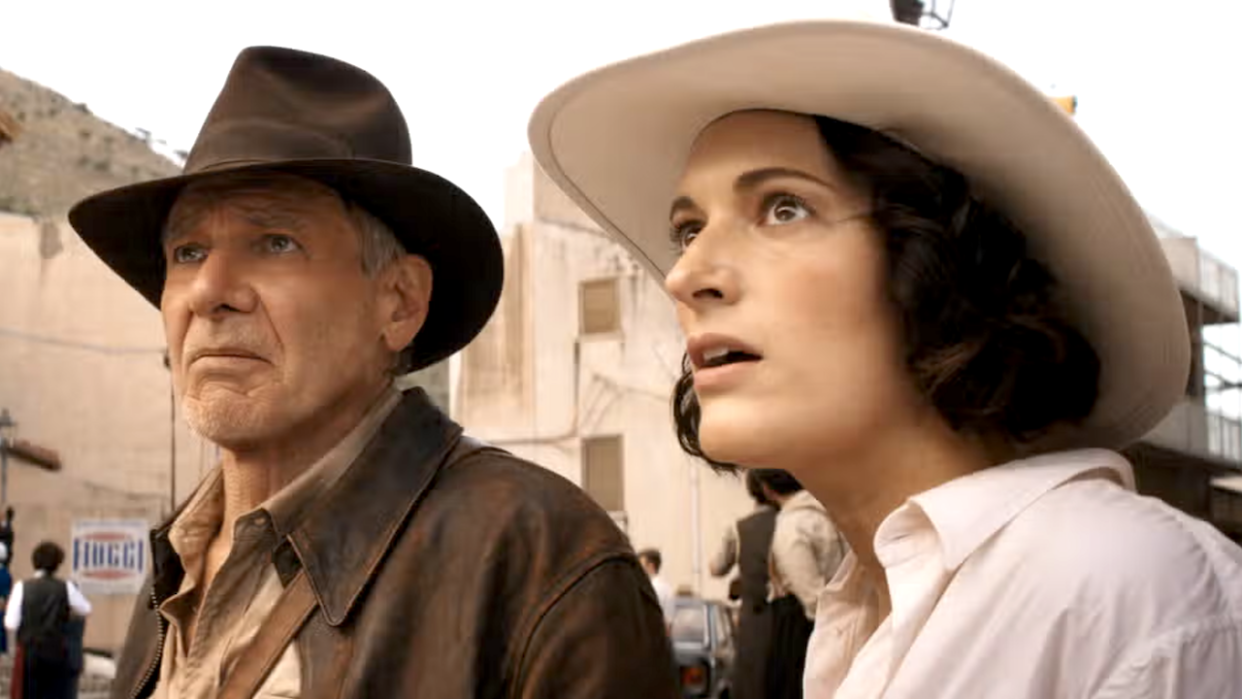  Phoebe Waller-Bridge and Harrison Ford in Indiana Jones and the Dial of Destiny. 