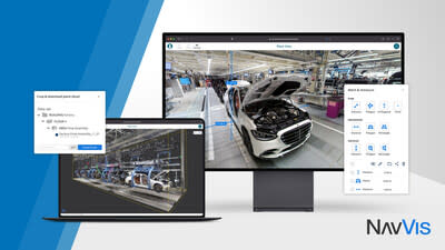 Mercedes Plant View based on NavVis IVION Enterprise, enabling virtual access to production facilities worldwide