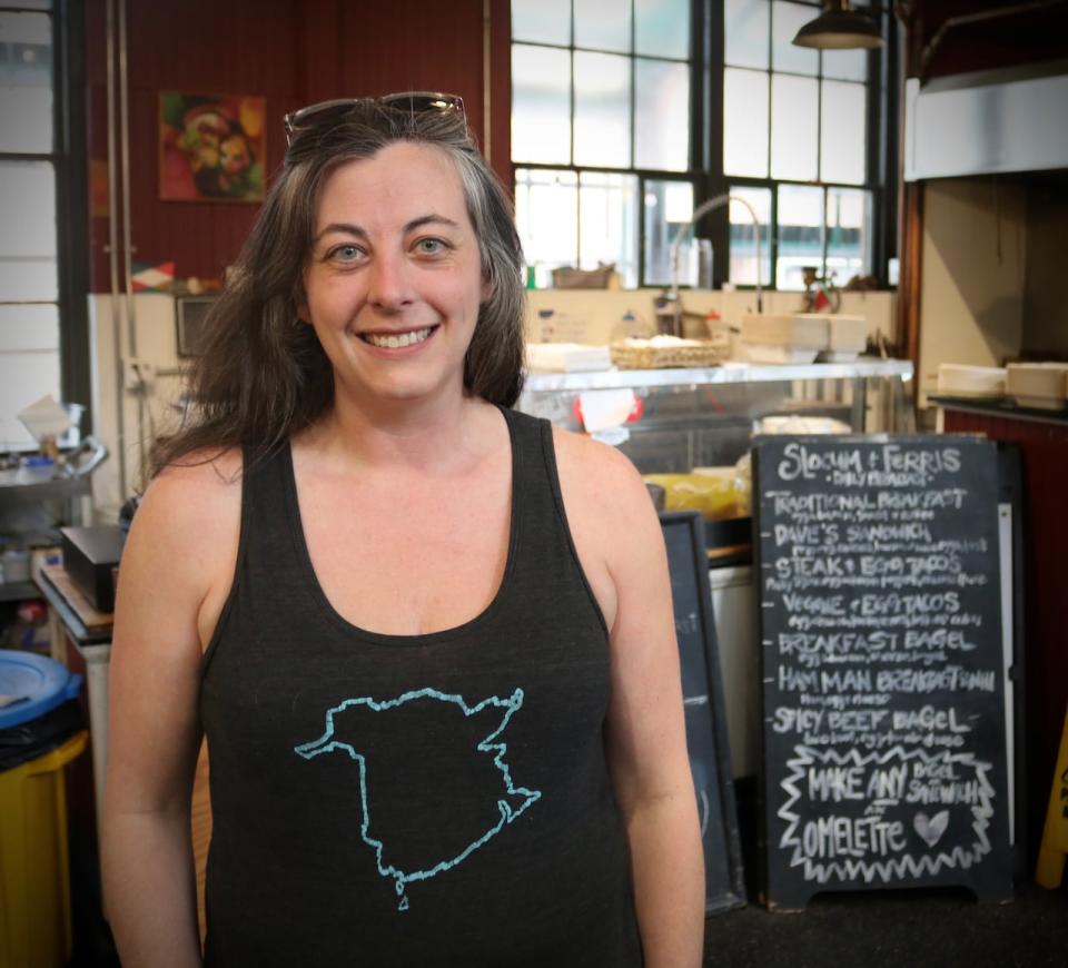 Gill Nadeau, who runs Uncorked Tours at the foot of the market, was at Slocum & Ferris Friday morning getting a maple breakfast bagel. She said the past three years in the Market haven't been easy, but she's hoping things will turn a corner in the summer. 