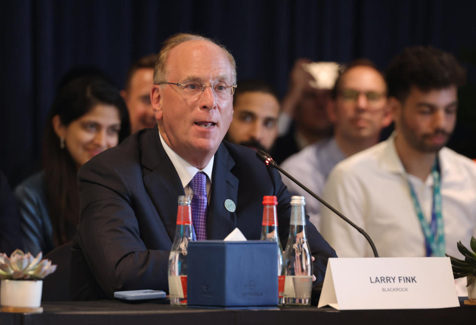 DUBAI, UNITED ARAB EMIRATES - DECEMBER 04: Larry Fink, CEO of Blackrock, speaks at a roundtable discussion titled: 