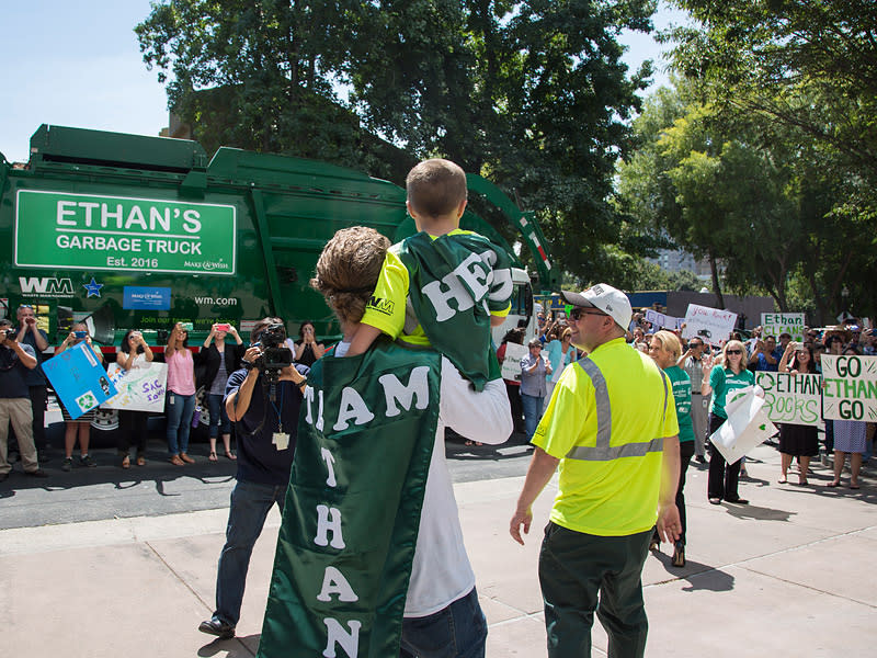 #EthanCleansUp! 6-Year-Old with Cystic Fibrosis Lives Out Adorable Dream to Be Garbage Man for a Day| Medical Conditions, Real People Stories, The Daily Smile