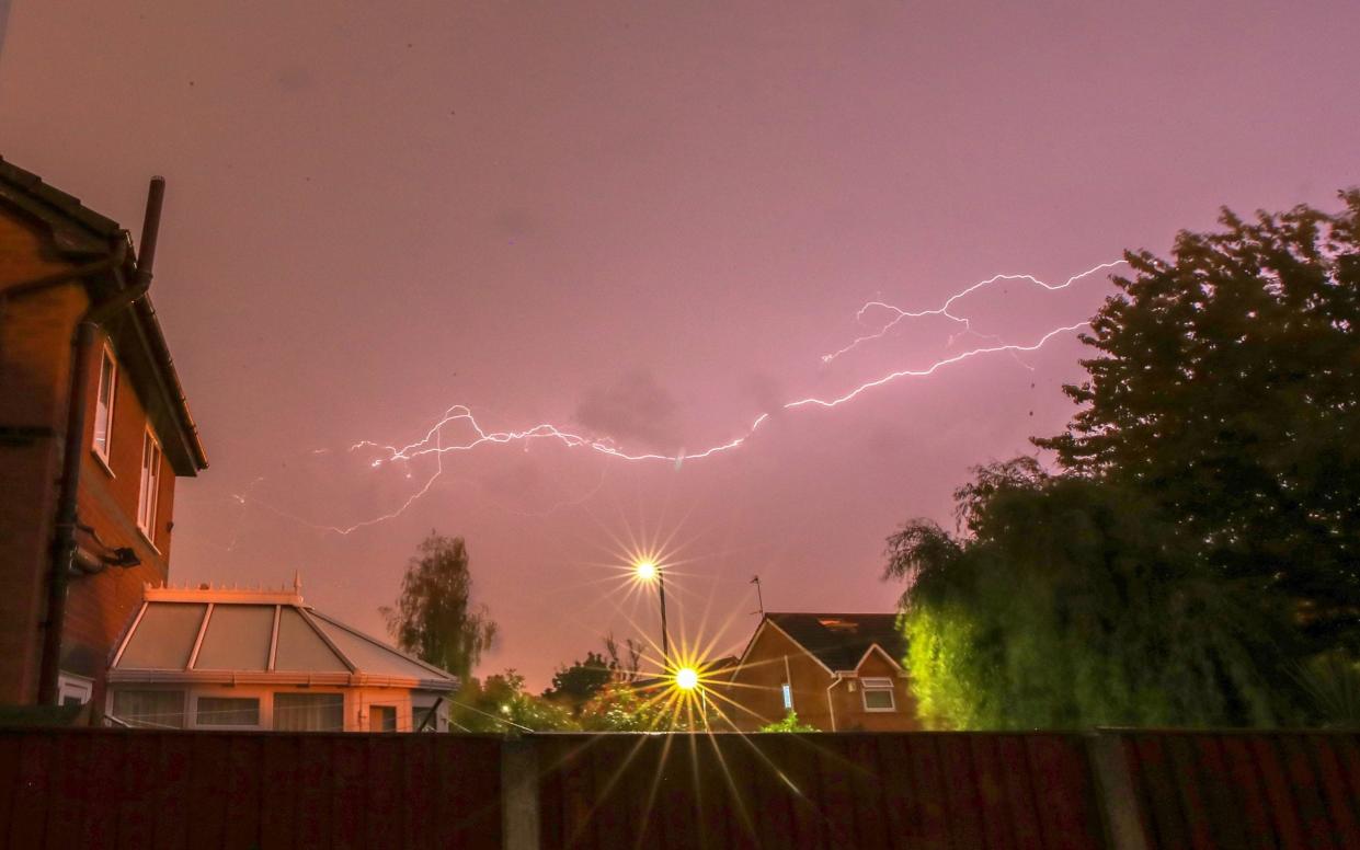 Lightning strikes as a thunder storm passes over Liverpool - Peter Byrne /PA 