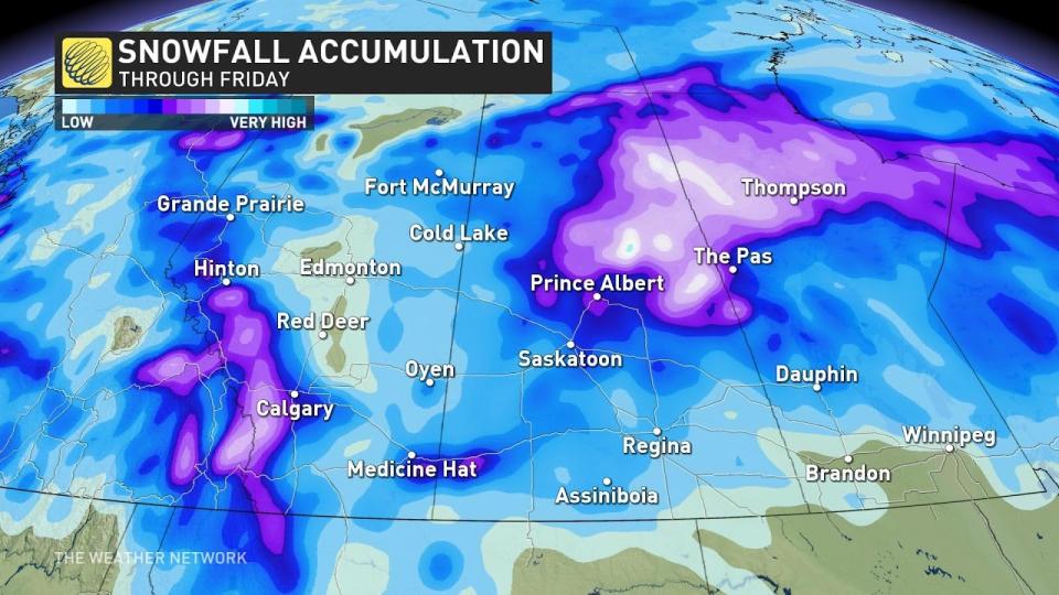 PR Snowfall accumulation through Friday