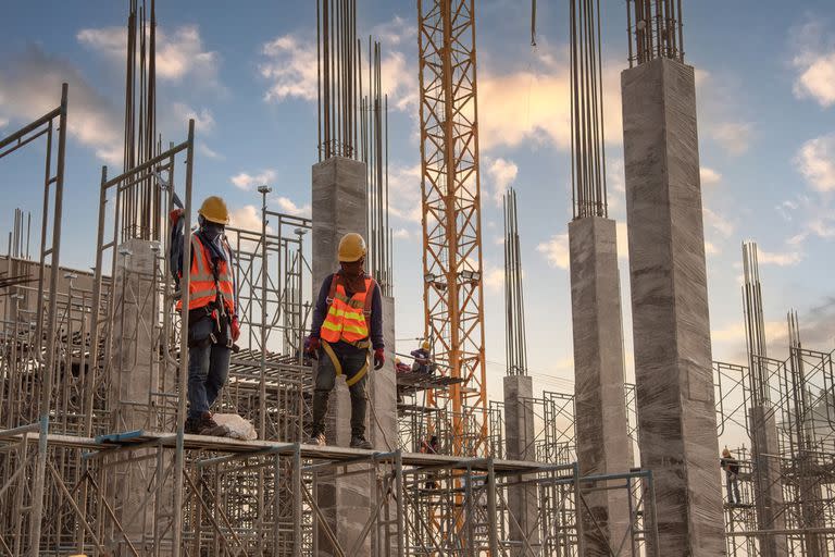 Construction worker at construction site