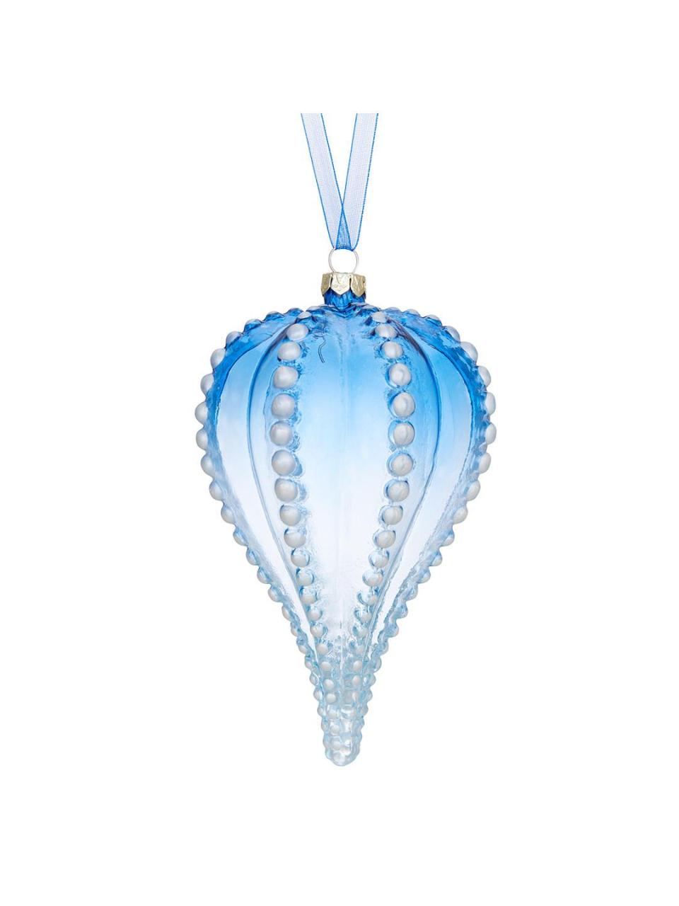 <p><strong>HB's pick: </strong>Sapphire Bubbled Drop Bauble, £8</p><p><a rel="nofollow noopener" href="https://www.johnlewis.com/john-lewis-partners-sapphire-bubbled-drop-bauble-blue/p3527162" target="_blank" data-ylk="slk:BUY NOW;elm:context_link;itc:0;sec:content-canvas" class="link ">BUY NOW</a></p>