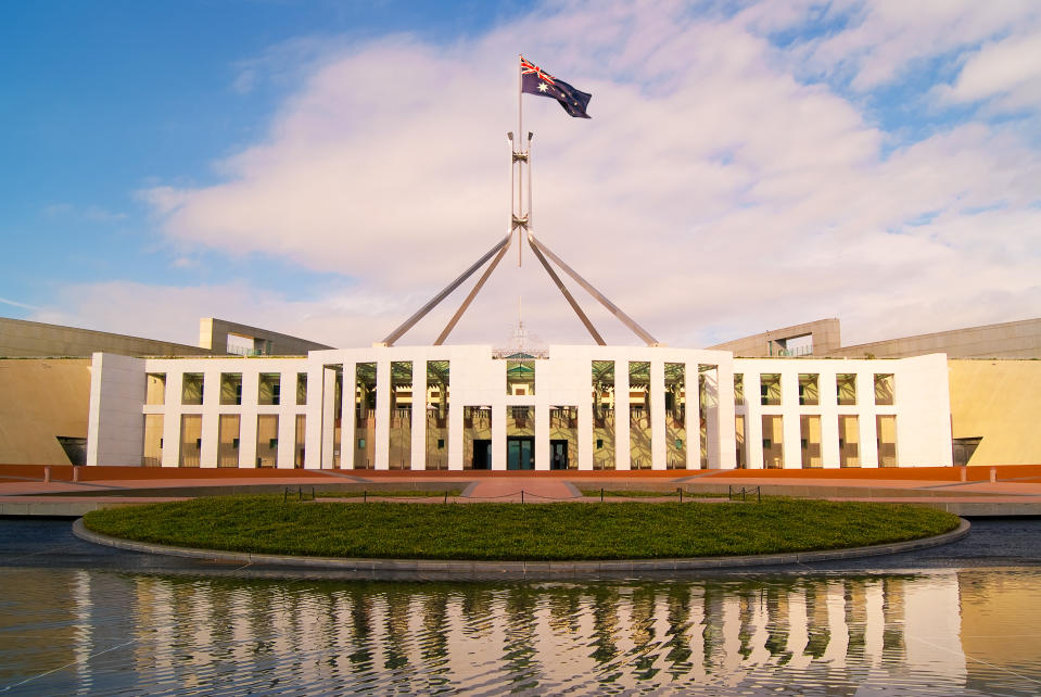 Parliament House in Canberra, Australia. (Getty)