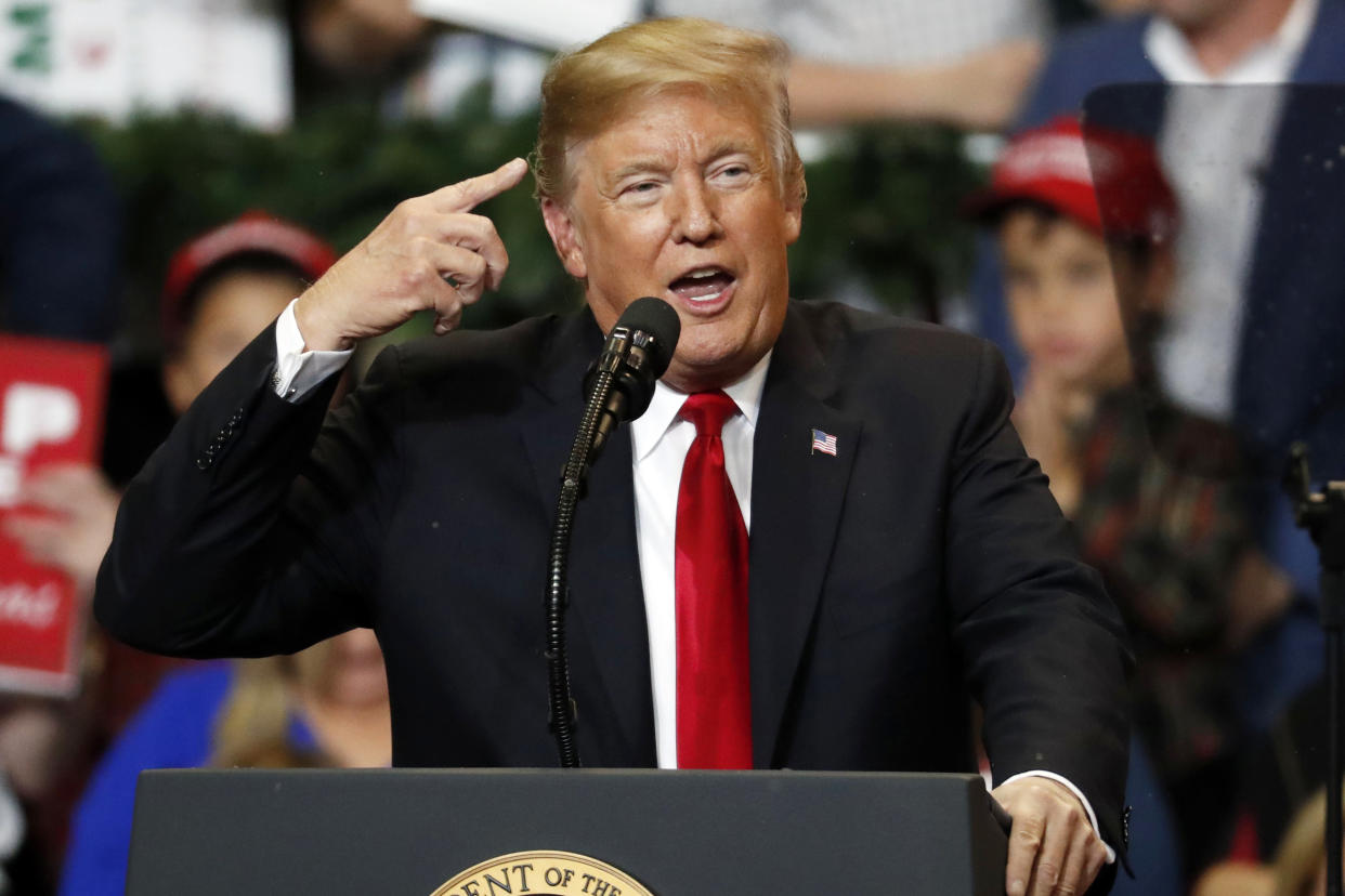 <em>Donald Trump has blamed the parents of migrant children for the fact they were caught up in tear gas fired by US border agents (Picture: AP/Rogelio V. Solis)</em>