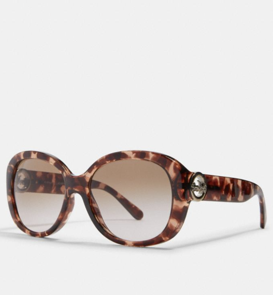 Oversized Metal Soft Square Sunglasses (Photo via Coach Outlet)