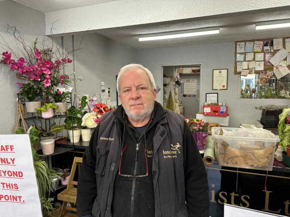 Florist Geoff Maynard doesn’t see the point in the by-election which is so close to a general election (The Independent)