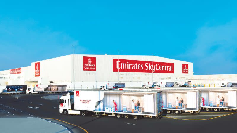 ▲阿聯酋航空 SkyCargo 貨運將重啟貨運航廈 Emirates SkyCentral DWC ，設立全球首座可冷藏儲存新冠肺炎疫苗的運輸中心。（圖／阿聯酋航空）