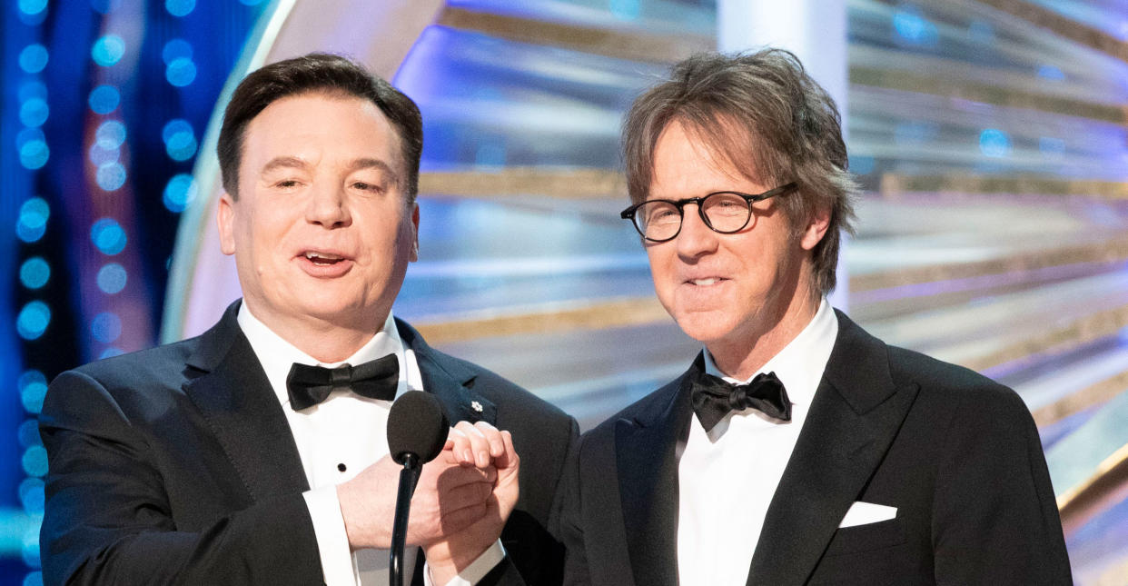 The comedic actors reunited at the 91st Academy Awards. (Getty Images)