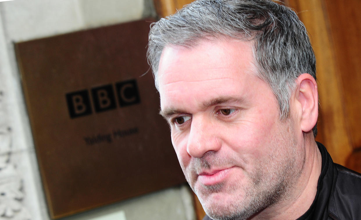 Chris Moyles leaves Radio 1 after his final breakfast show in London.