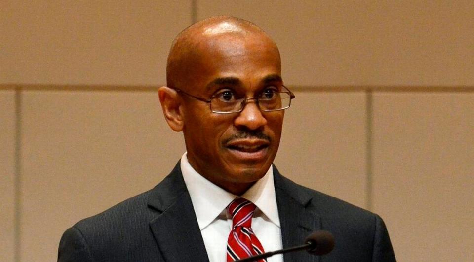 Charlotte City Manager Marcus Jones said he received a text message telling him about the derailment about two hours after it happened. He’s pictured here in a 2019 file photo.
