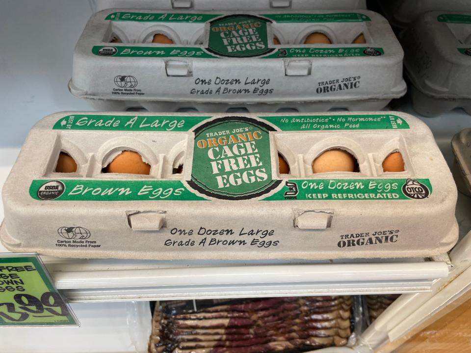 Egg carton from Trader Joe's.