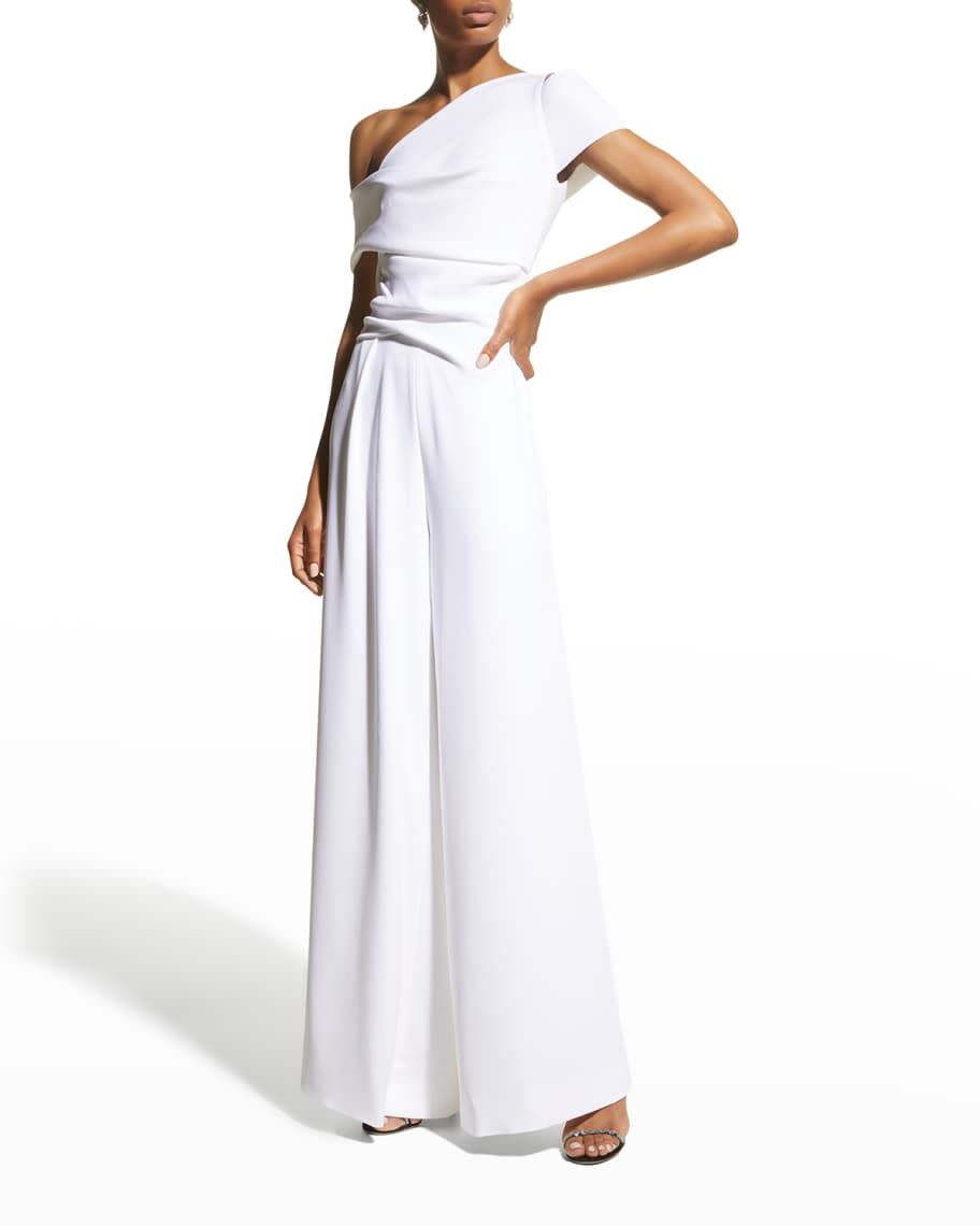 One-Shoulder Draped Jumpsuit