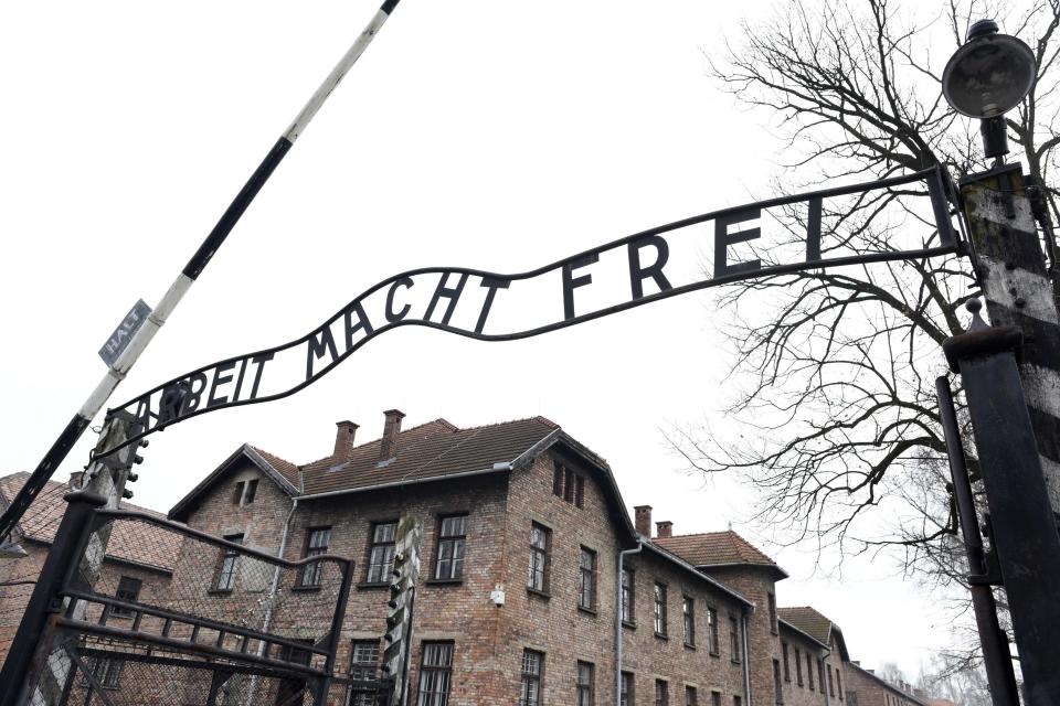 General view of former German Nazi concentration and extermination camp Auschwitz in Oswiecim