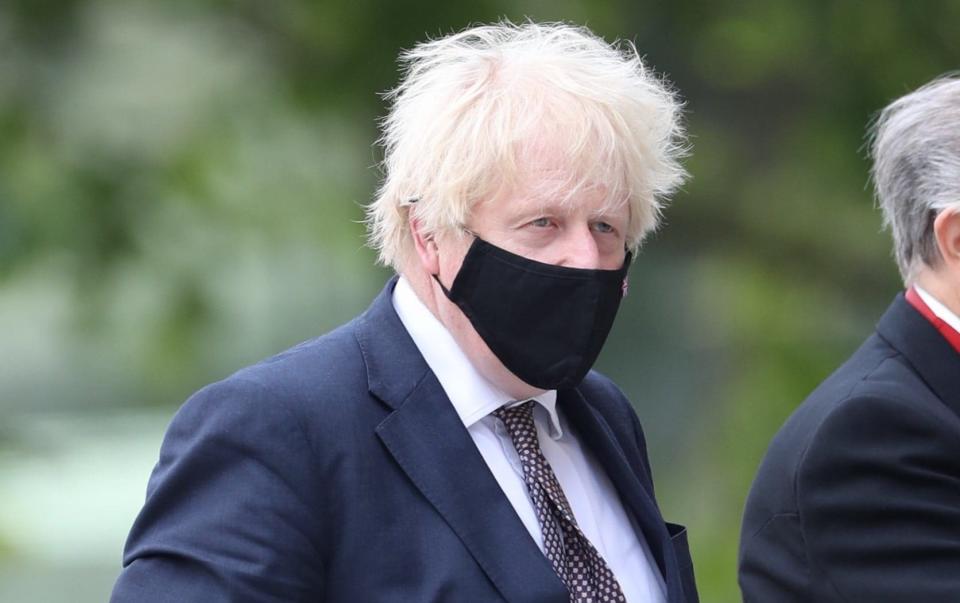 Boris Johnson arrives at St Paul's Cathedral