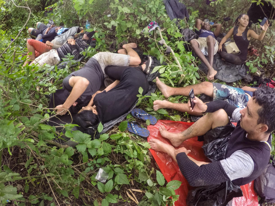 June 24, 2016 - Migrants from Cuba and Nepal, camped out in Nicaragua waiting for coyotes to move them to a safe location. (Photo: Lisette Poole)