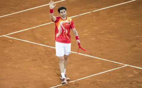 Mutua Madrid Open David Ferrer during the match between Mutua Madrid Open Masters v day 5 on May 8, 2019 in Madrid Spain