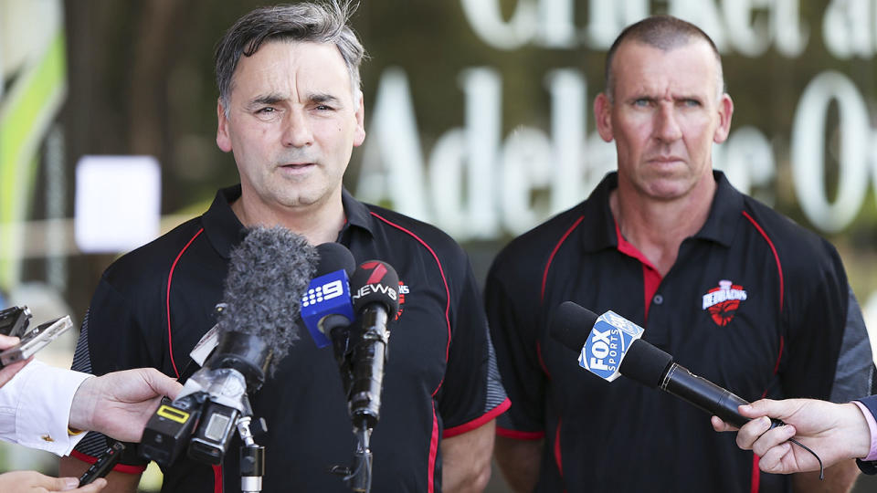 Keith Bradshaw, pictured here at a press conference in Adelaide in 2014.