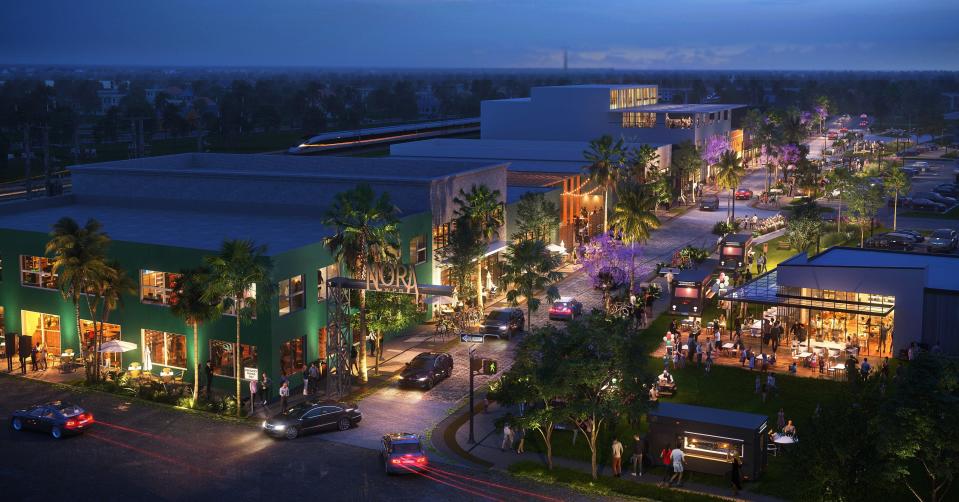 Rendering of Nora, a new district planned on the north side of downtown West Palm Beach. Three top New York hoteliers are bringing a chic hotel to the planned Nora District.