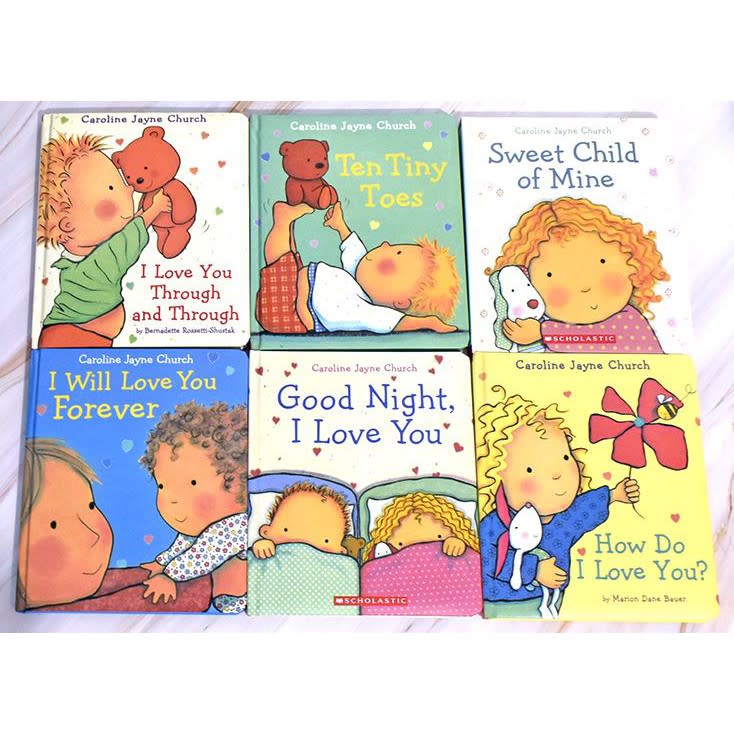 Set of 6 Board Book Bedtime Stories by Caroline Jayne Church. (Photo: Shopee SG)