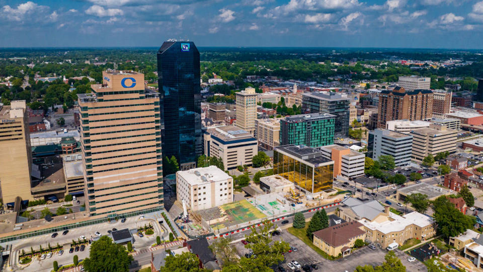 aerial view of Lexington