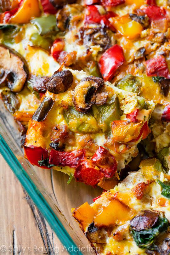 Make-Ahead Sausage and Spinach Breakfast Casserole