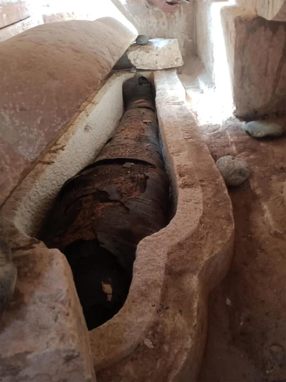 <div class="inline-image__caption"><p>One of the tombs was completely sealed.</p></div> <div class="inline-image__credit">Egyptian Ministry of Tourism and Antiquities</div>