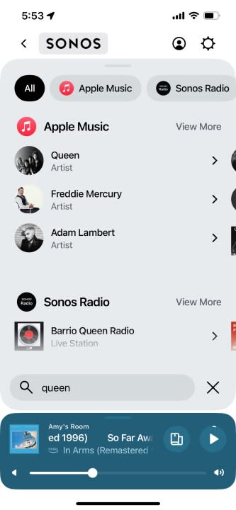 Sonos new search.