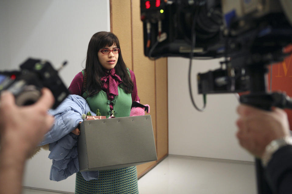 Ferrera films a scene as Betty Suarez in the first season of "Ugly Betty." (Photo: Karen Neal/Walt Disney Television via Getty Images)