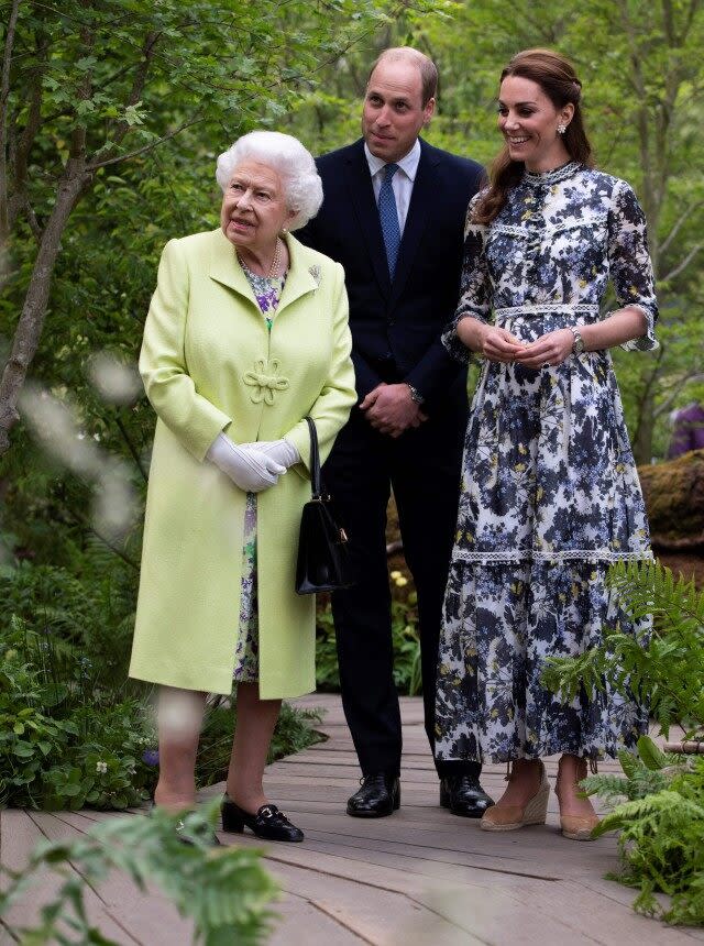 The day before, the Duchess of Cambridge gave the queen a tour of her garden at the Chelsea Flower Show.