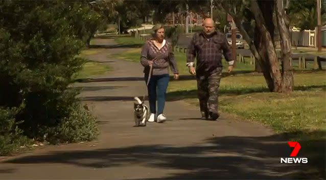 The couple were out walking their dog Spud when they were attacked. Source: 7 News