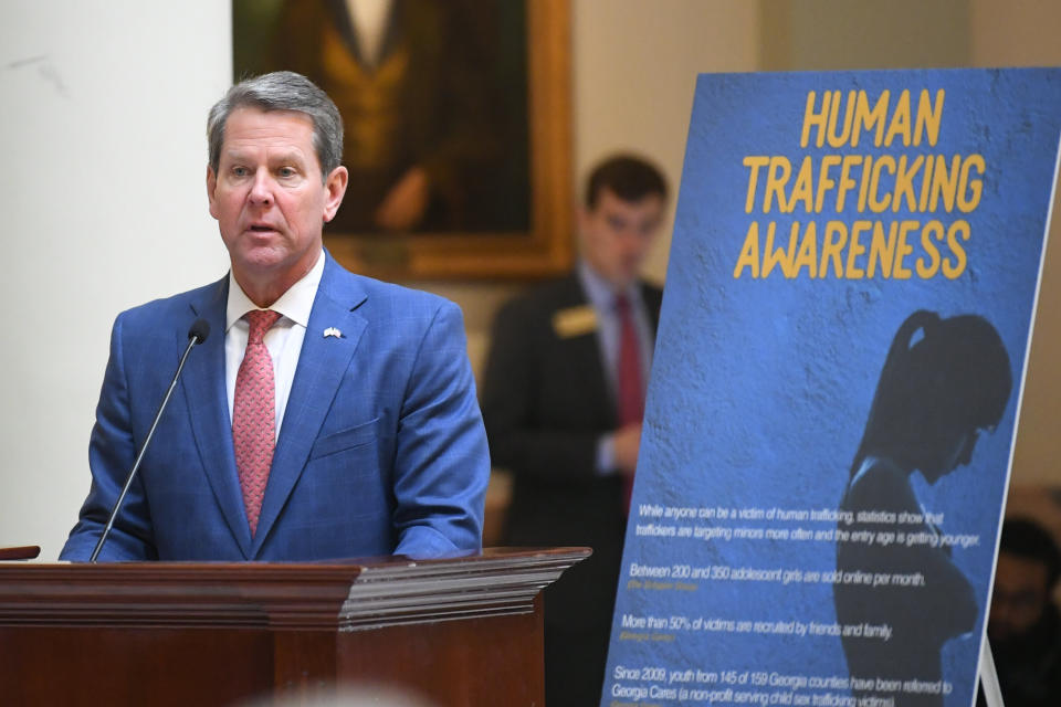 In January, Georgia Gov. Brian Kemp announced a statewide anti-trafficking campaign. While the state has conducted thousands of trainings and launched numerous public awareness campaigns related to the issue, basic services for survivors are chronically under-resourced. (Photo: ASSOCIATED PRESS)