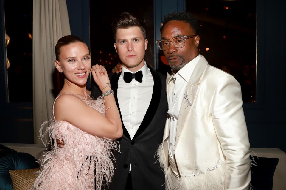 Scarlett Johansson, Colin Jost, and Billy Porter