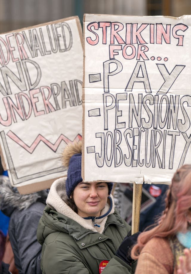 Striking workers