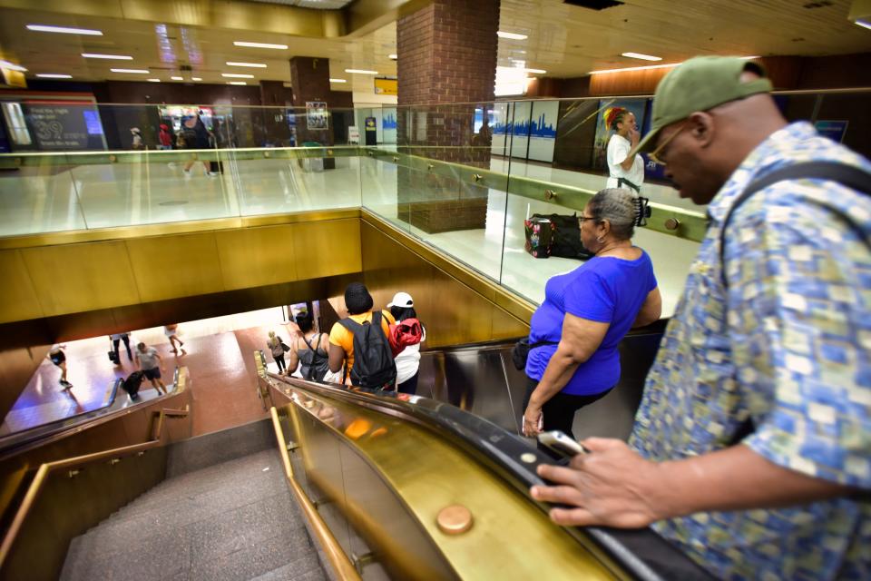 A general scene at the Port Authority Bus terminal in New York City on 08/04/22.