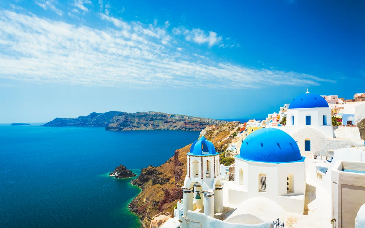 The island of Santorini in the Cyclades.  (Getty Images)