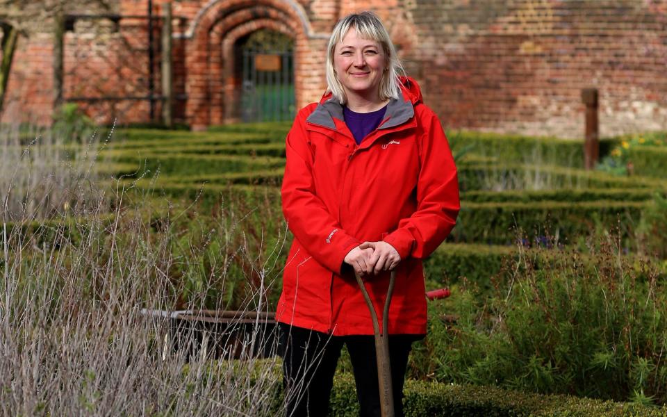 Head gardener Lucy Hart and the team at Fulham Palace Garden are busy sowing foxgloves in trays - Clara Molden for The Telegraph