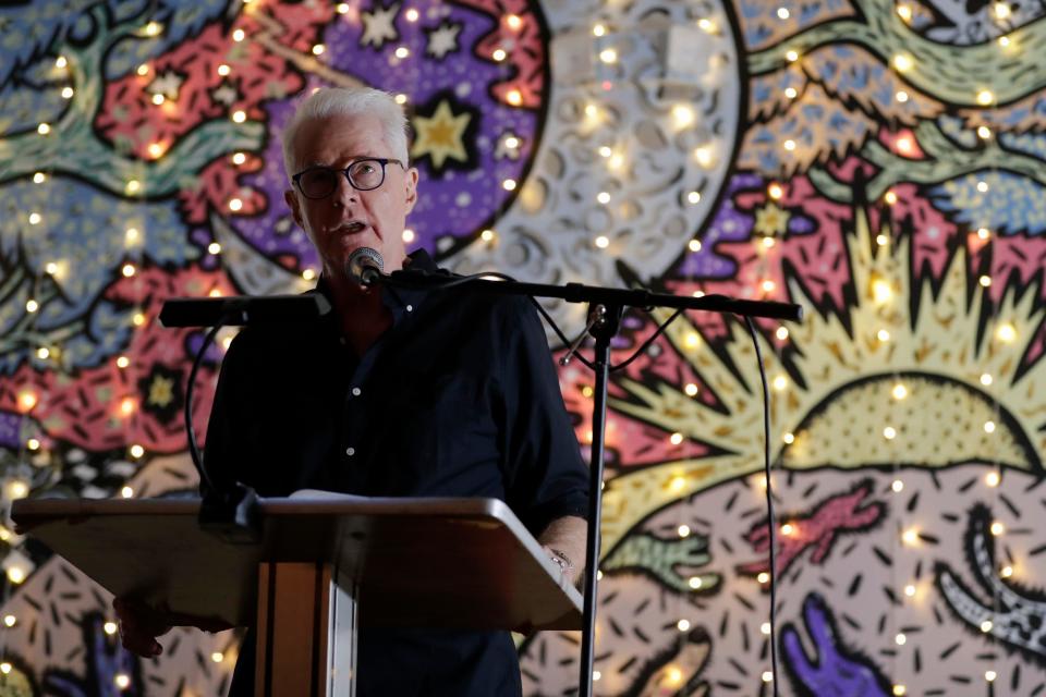 Florida State University Professor and Poet David Kirby reads from his new poetry book "More Than This" at The Bark on Sept. 4, 2019. Kirby has written a new text, “Happy Chemicals,” which has been set to music by composer Liliya Ugay for an FSU show on Feb. 24, 2024.