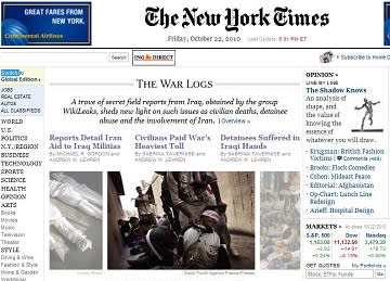New York Times on WikiLeaks