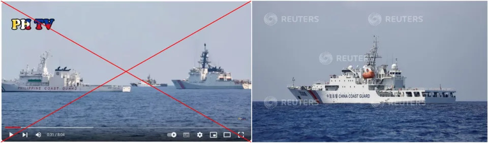 <span>Screenshot comparison of the altered image (left) and the Reuters photo (right)</span>