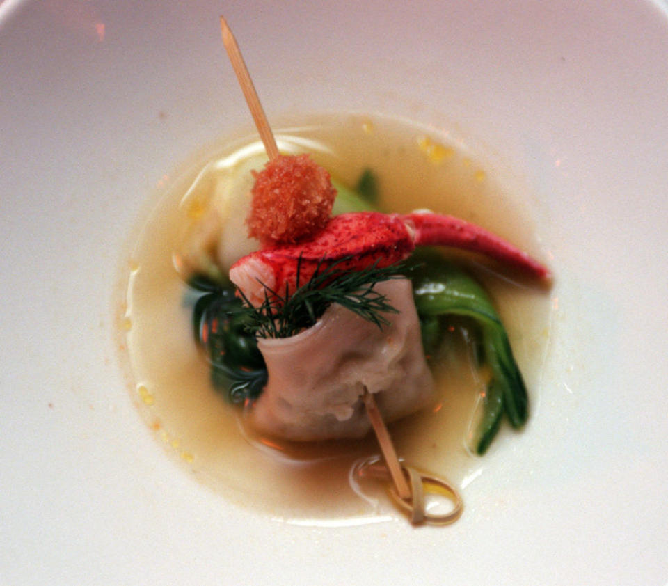 Pictured is one of the dishes Samuelsson prepared while a chef at Aquavit. 