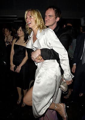 Uma Thurman and Quentin Tarantino at the LA premiere of Miramax's Kill Bill Vol. 2