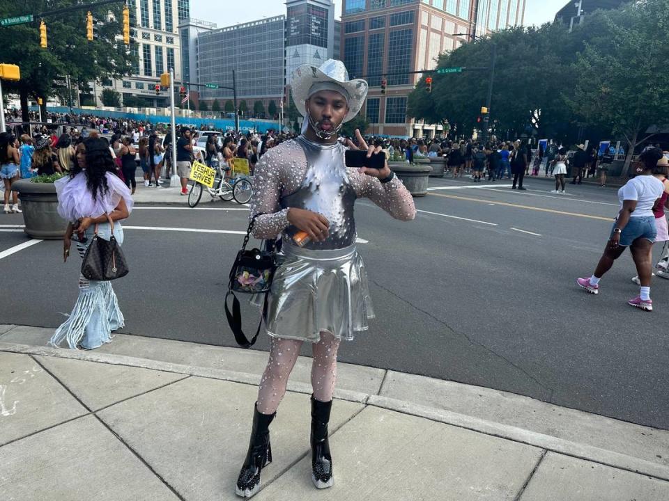 Dallan Russell has no other chance to dress up like he did for the Renaissance tour — it is his version of the Met Gala, he said. He’s attending the Beyoncé concert in Charlotte on Wednesday, August 9, 2023.