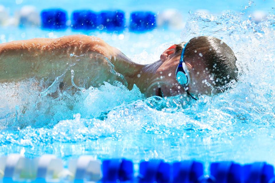 Bartram Trail's Raymond Prosinski competes in the boys 200 freestyle during the District 1-4A meet.