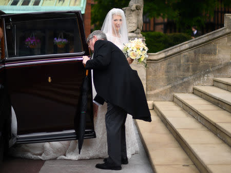 Lady Gabriella Windsor arrives for her wedding to Thomas Kingston at St George's Chapel in Windsor Castle, near London, Britain May 18, 2019. Victoria Jones/Pool via REUTERS