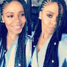 Sanaa Lathan’s cornrowed side part made for a stunning profile selfie. It's a great way to mix-and-match braiding styles.