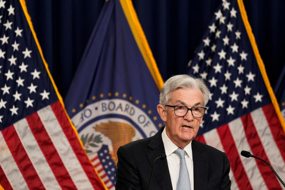 Federal Reserve Board Chairman Jerome Powell speaks during a news conference following a closed two-day meeting of the Federal Open Market Committee on interest rate policy in Washington, U.S., November 2, 2022. REUTERS/Elizabeth Frantz