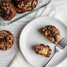 <p>Bananas, chocolate and peanut butter are a winning combination in these fun, satisfying oatmeal cakes. Peanut butter adds a boost of protein while oats provide fiber. Enjoy these oatmeal cakes for breakfast or a hearty snack. <a href="https://www.eatingwell.com/recipe/8016346/breakfast-banana-chocolate-peanut-butter-oatmeal-cakes/" rel="nofollow noopener" target="_blank" data-ylk="slk:View Recipe;elm:context_link;itc:0;sec:content-canvas" class="link ">View Recipe</a></p>